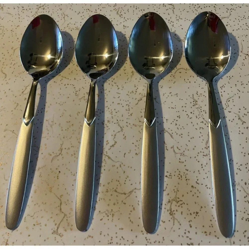 Cambridge Crescent Stainless 4 Tablespoons Frosted Satin Flatware NEW